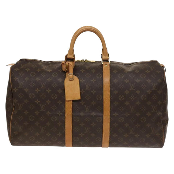 LOUIS VUITTON Monogram Keepall 55 Boston Bag M41424 LV Auth 138666
