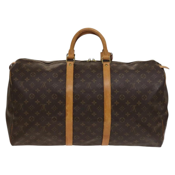 LOUIS VUITTON Monogram Keepall 55 Boston Bag M41424 LV Auth 138666