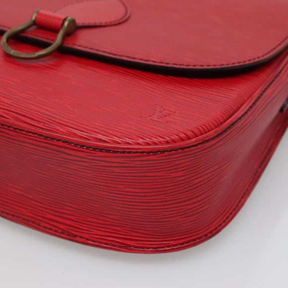 LOUIS VUITTON Epi Saint Cloud GM Shoulder Bag Red M52197 LV Auth 138670