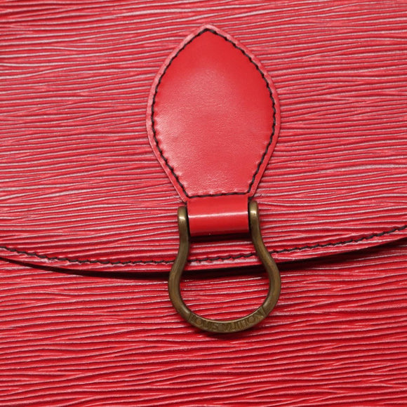 LOUIS VUITTON Epi Saint Cloud GM Shoulder Bag Red M52197 LV Auth 138670