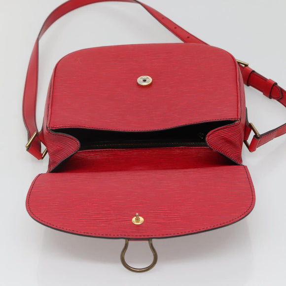 LOUIS VUITTON Epi Saint Cloud GM Shoulder Bag Red M52197 LV Auth 138670