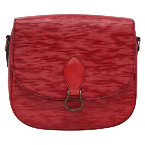 LOUIS VUITTON Epi Saint Cloud GM Shoulder Bag Red M52197 LV Auth 138670
