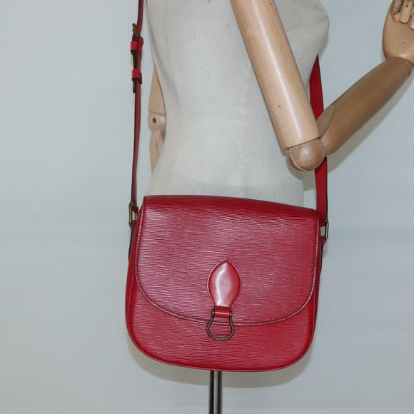 LOUIS VUITTON Epi Saint Cloud GM Shoulder Bag Red M52197 LV Auth 138670