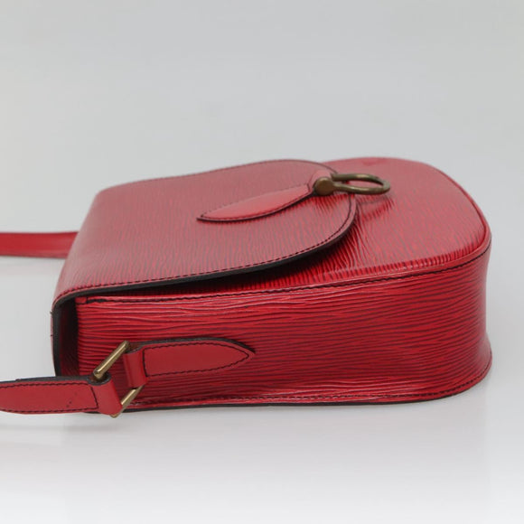 LOUIS VUITTON Epi Saint Cloud GM Shoulder Bag Red M52197 LV Auth 138670