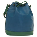 LOUIS VUITTON Epi Noe Shoulder Bag Bicolor Green Blue M44044 LV Auth 138673-1