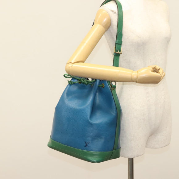 LOUIS VUITTON Epi Noe Shoulder Bag Bicolor Green Blue M44044 LV Auth 138673