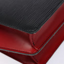 LOUIS VUITTON Epi Bicolor Varenne Hand Bag Black Red M52387 LV Auth 138674-14