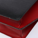 LOUIS VUITTON Epi Bicolor Varenne Hand Bag Black Red M52387 LV Auth 138674-15
