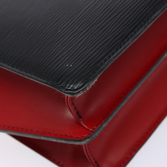 LOUIS VUITTON Epi Bicolor Varenne Hand Bag Black Red M52387 LV Auth 138674