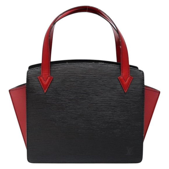 LOUIS VUITTON Epi Bicolor Varenne Hand Bag Black Red M52387 LV Auth 138674