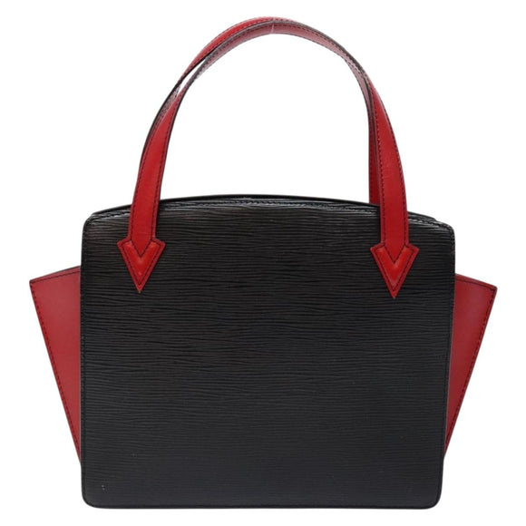 LOUIS VUITTON Epi Bicolor Varenne Hand Bag Black Red M52387 LV Auth 138674
