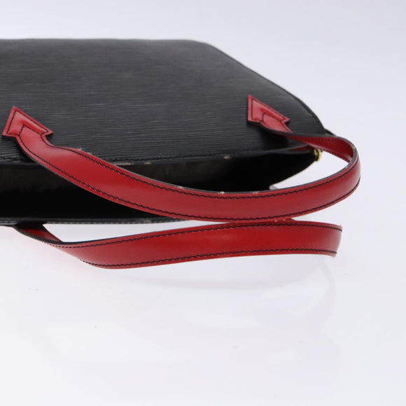 LOUIS VUITTON Epi Bicolor Varenne Hand Bag Black Red M52387 LV Auth 138674