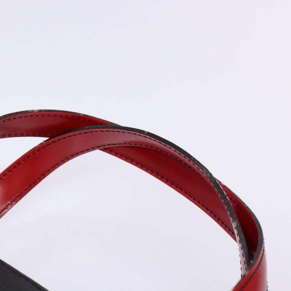 LOUIS VUITTON Epi Bicolor Varenne Hand Bag Black Red M52387 LV Auth 138674