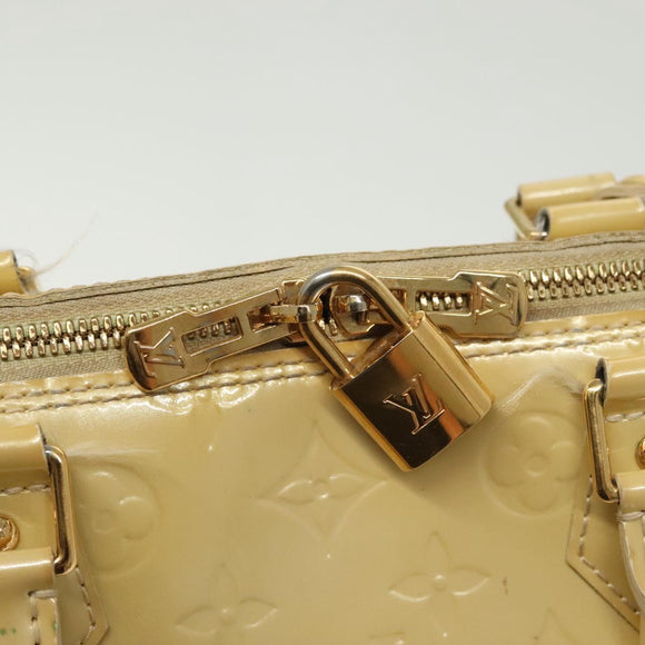 LOUIS VUITTON Monogram Vernis Alma GM Hand Bag Broncorail M91450 LV Auth 138675