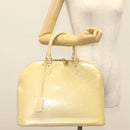 LOUIS VUITTON Monogram Vernis Alma GM Hand Bag Broncorail M91450 LV Auth 138675-24