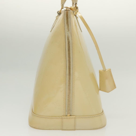 LOUIS VUITTON Monogram Vernis Alma GM Hand Bag Broncorail M91450 LV Auth 138675
