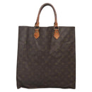 LOUIS VUITTON Monogram Sac Plat Hand Bag M51140 LV Auth 138697-2