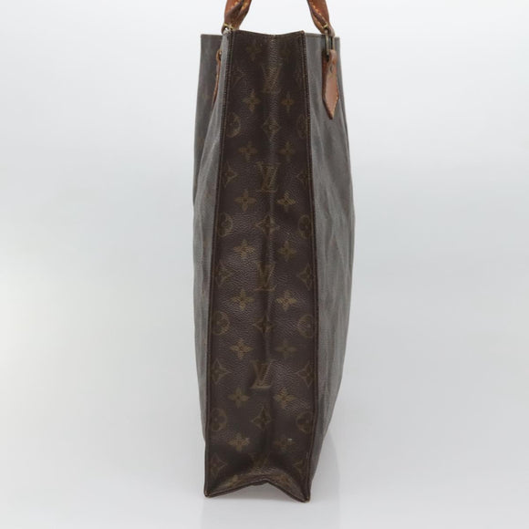 LOUIS VUITTON Monogram Sac Plat Hand Bag M51140 LV Auth 138697