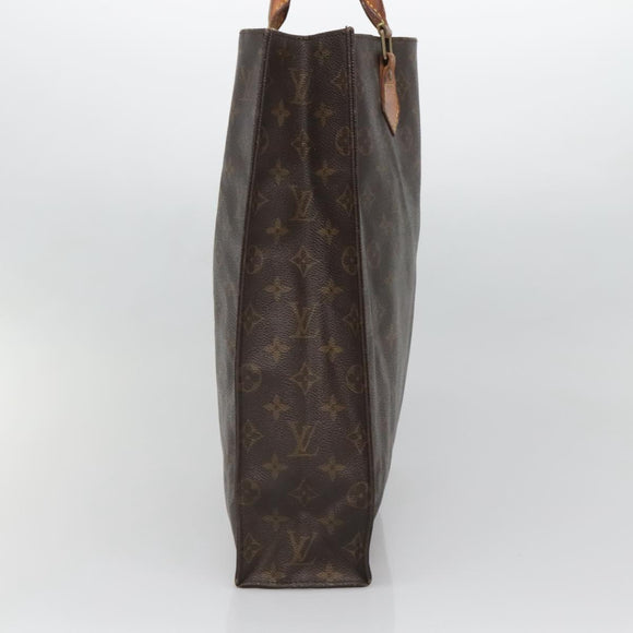 LOUIS VUITTON Monogram Sac Plat Hand Bag M51140 LV Auth 138697
