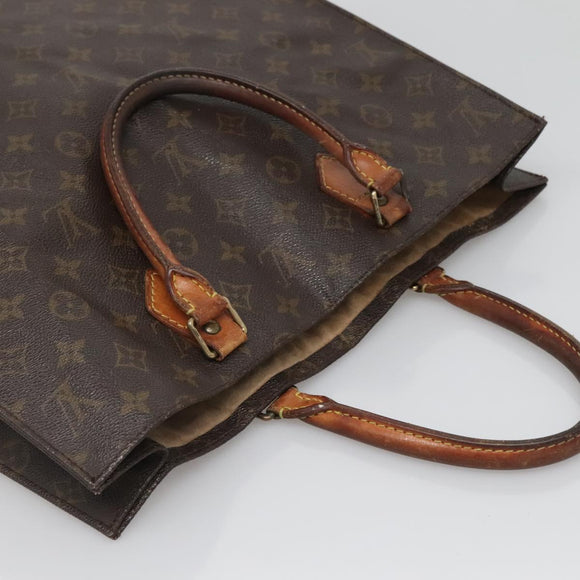 LOUIS VUITTON Monogram Sac Plat Hand Bag M51140 LV Auth 138697