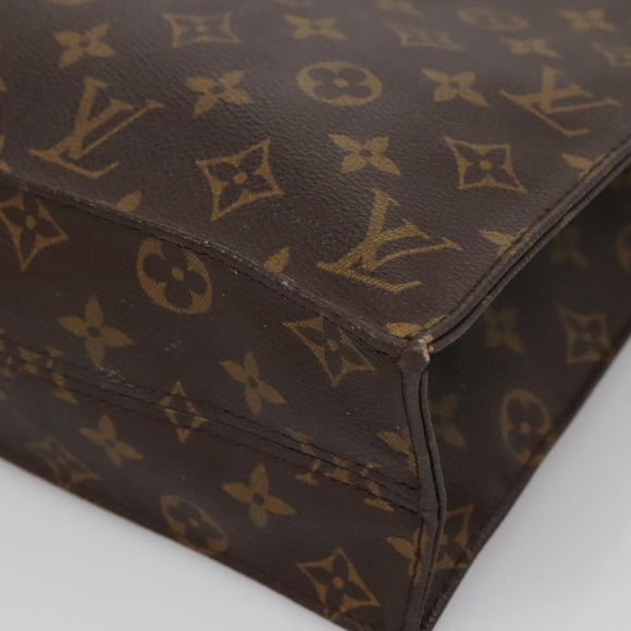 LOUIS VUITTON Monogram Sac Plat Hand Bag M51140 LV Auth 138698
