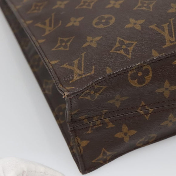 LOUIS VUITTON Monogram Sac Plat Hand Bag M51140 LV Auth 138698