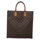 LOUIS VUITTON Monogram Sac Plat Hand Bag M51140 LV Auth 138698-2