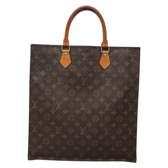 LOUIS VUITTON Monogram Sac Plat Hand Bag M51140 LV Auth 138698