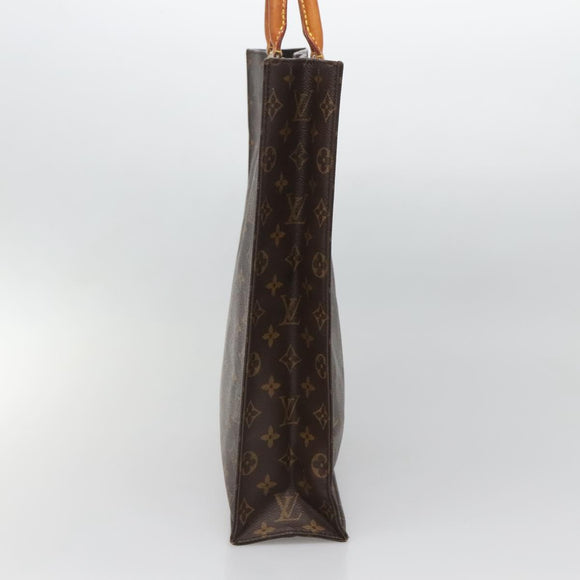 LOUIS VUITTON Monogram Sac Plat Hand Bag M51140 LV Auth 138698