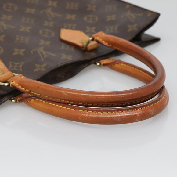 LOUIS VUITTON Monogram Sac Plat Hand Bag M51140 LV Auth 138698