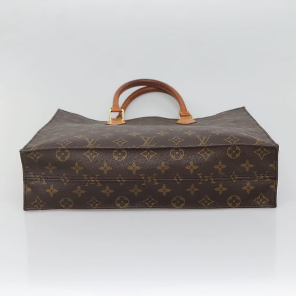 LOUIS VUITTON Monogram Sac Plat Hand Bag M51140 LV Auth 138698