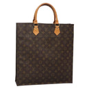 LOUIS VUITTON Monogram Sac Plat Hand Bag M51140 LV Auth 138699-1