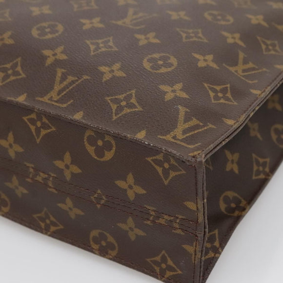 LOUIS VUITTON Monogram Sac Plat Hand Bag M51140 LV Auth 138699