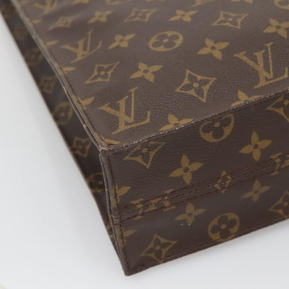 LOUIS VUITTON Monogram Sac Plat Hand Bag M51140 LV Auth 138699