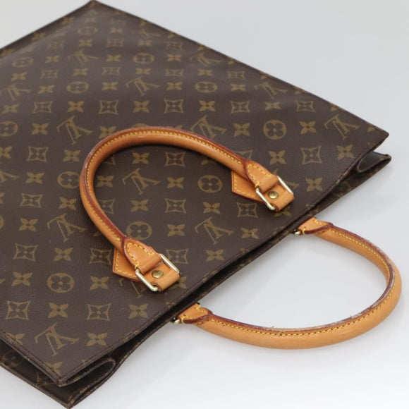 LOUIS VUITTON Monogram Sac Plat Hand Bag M51140 LV Auth 138699