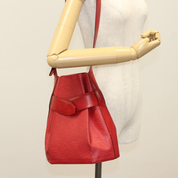 LOUIS VUITTON Epi Sac Depaule PM Shoulder Bag Red M80207 LV Auth 138704