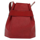 LOUIS VUITTON Epi Sac Depaule PM Umhängetasche Rot M80207 LV Auth 138704-2