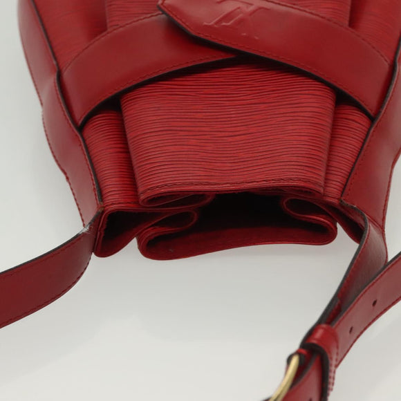 LOUIS VUITTON Epi Sac Depaule PM Umhängetasche Rot M80207 LV Auth 138704
