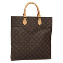LOUIS VUITTON Monogram Sac Plat Hand Bag M51140 LV Auth 138723-1