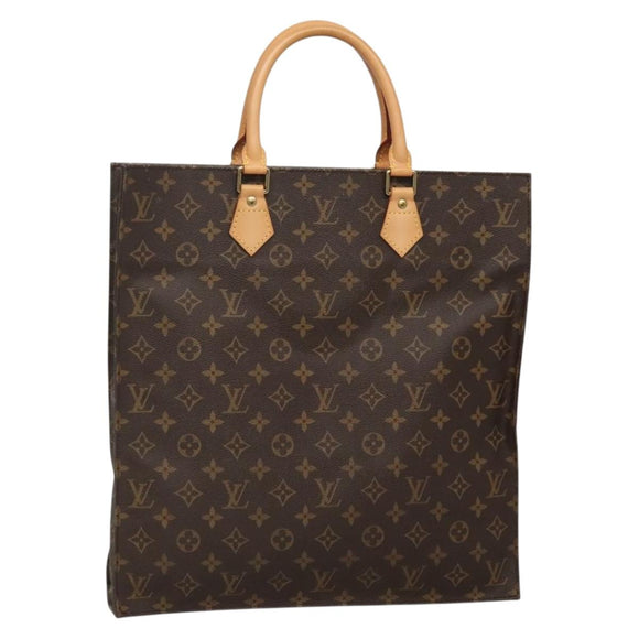 LOUIS VUITTON Monogram Sac Plat Hand Bag M51140 LV Auth 138723
