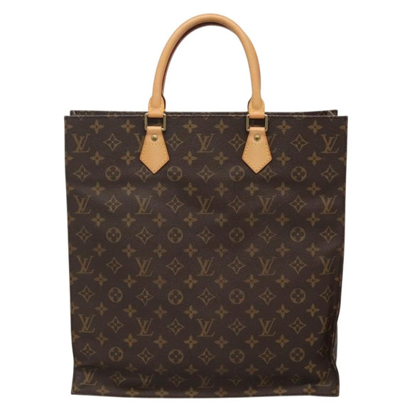 LOUIS VUITTON Monogram Sac Plat Hand Bag M51140 LV Auth 138723