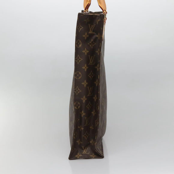 LOUIS VUITTON Monogram Sac Plat Hand Bag M51140 LV Auth 138723