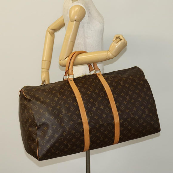 LOUIS VUITTON Monogram Keepall 60 Boston Bag M41422 LV Auth 138729V