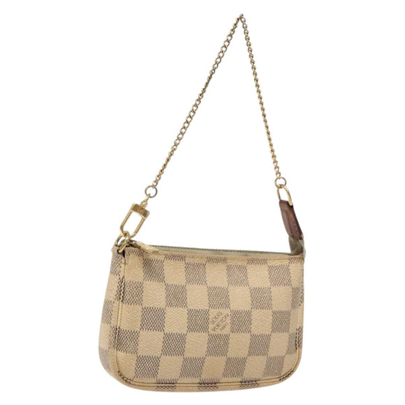 LOUIS VUITTON Damier Azur Mini Pochette Accessoires Pouch N63005 LV Auth 138754