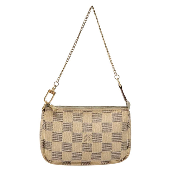 LOUIS VUITTON Damier Azur Mini Pochette Accessoires Pouch N63005 LV Auth 138754