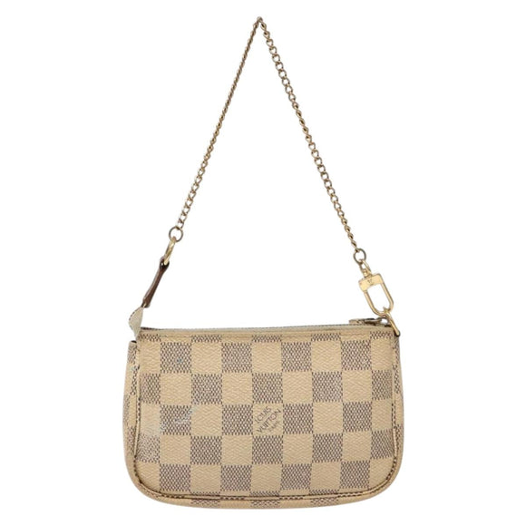 LOUIS VUITTON Damier Azur Mini Pochette Accessoires Pouch N63005 LV Auth 138754