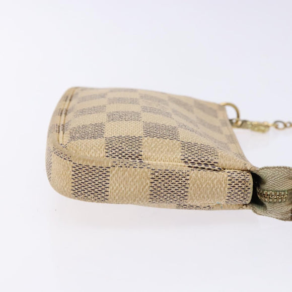 LOUIS VUITTON Damier Azur Mini Pochette Accessoires Pouch N63005 LV Auth 138754