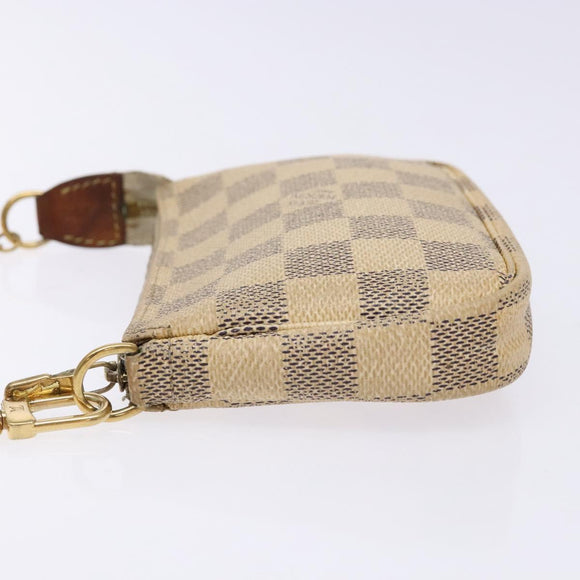 LOUIS VUITTON Damier Azur Mini Pochette Accessoires Pouch N63005 LV Auth 138754