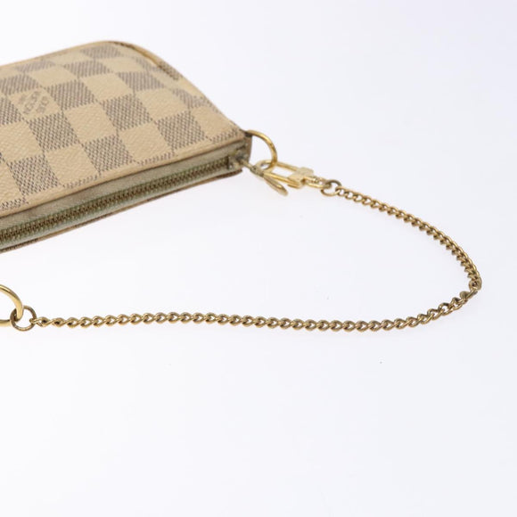 LOUIS VUITTON Damier Azur Mini Pochette Accessoires Pouch N63005 LV Auth 138754