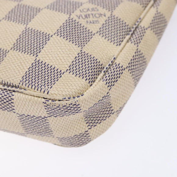 LOUIS VUITTON Damier Azur Pochette Accessoires Pouch N51986 LV Auth 138756